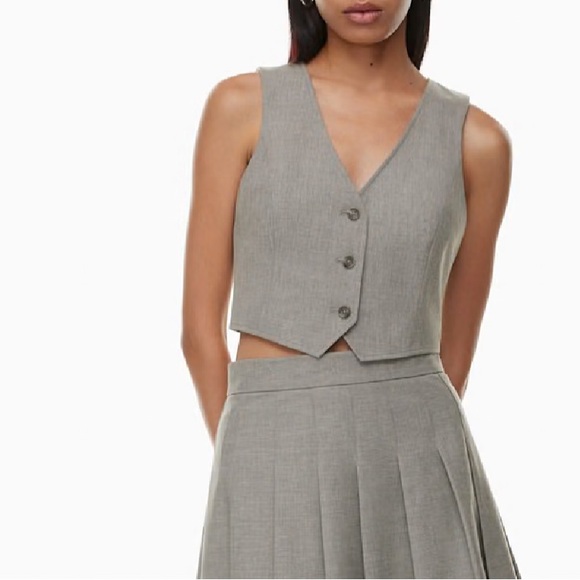 Aritzia Jackets & Blazers - Aritzia Sunday Best Sylvie Vest in Heather Medium Grey